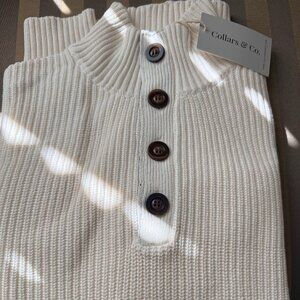 Kennebunkport Cotton Sweater Cream XL